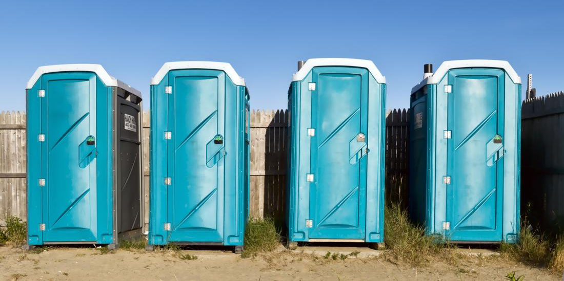 What is the typical rental price of a portable toilet?