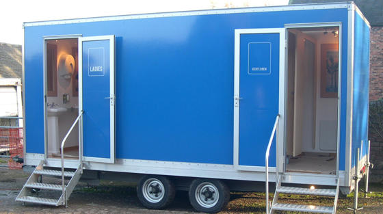 What is the typical rental price of a portable toilet?